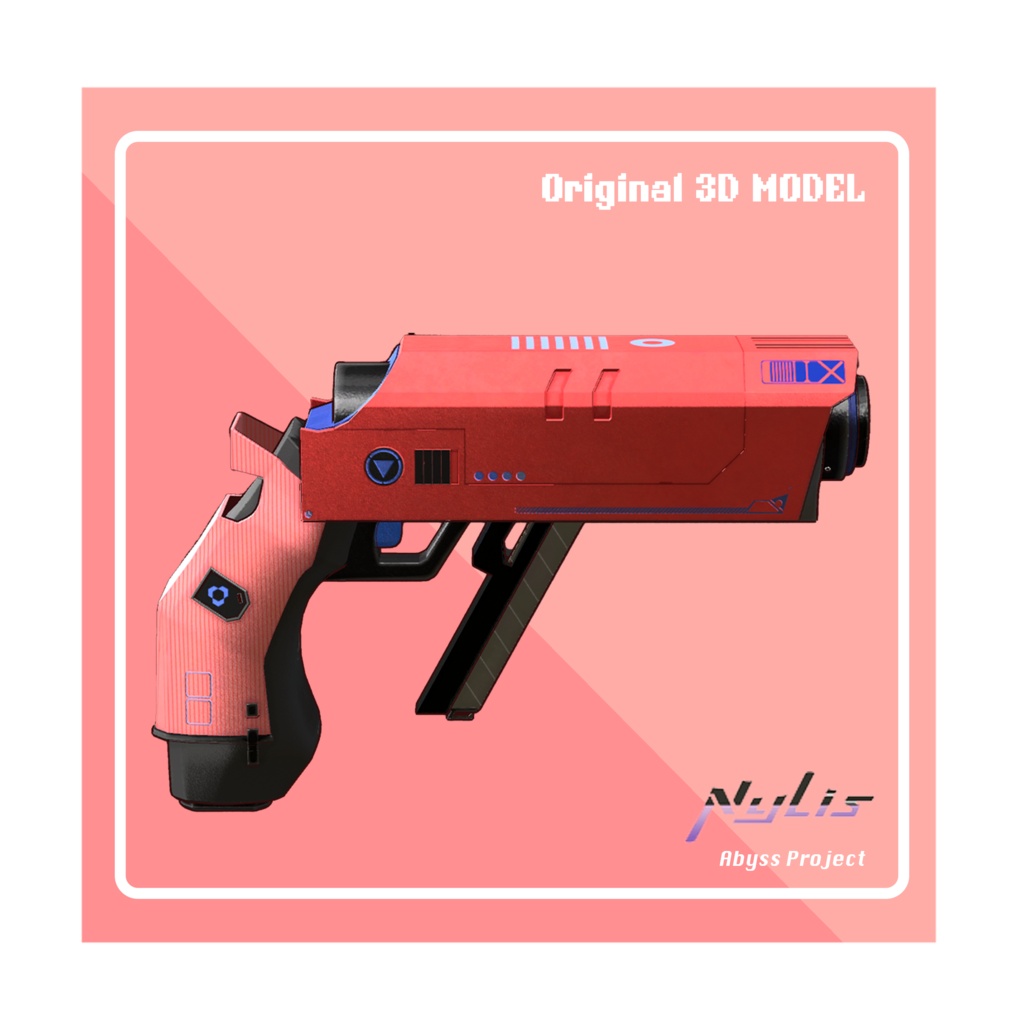 【オリジナル】機能風のピストル- Functional Style Pistol【高品質3Dモデル】