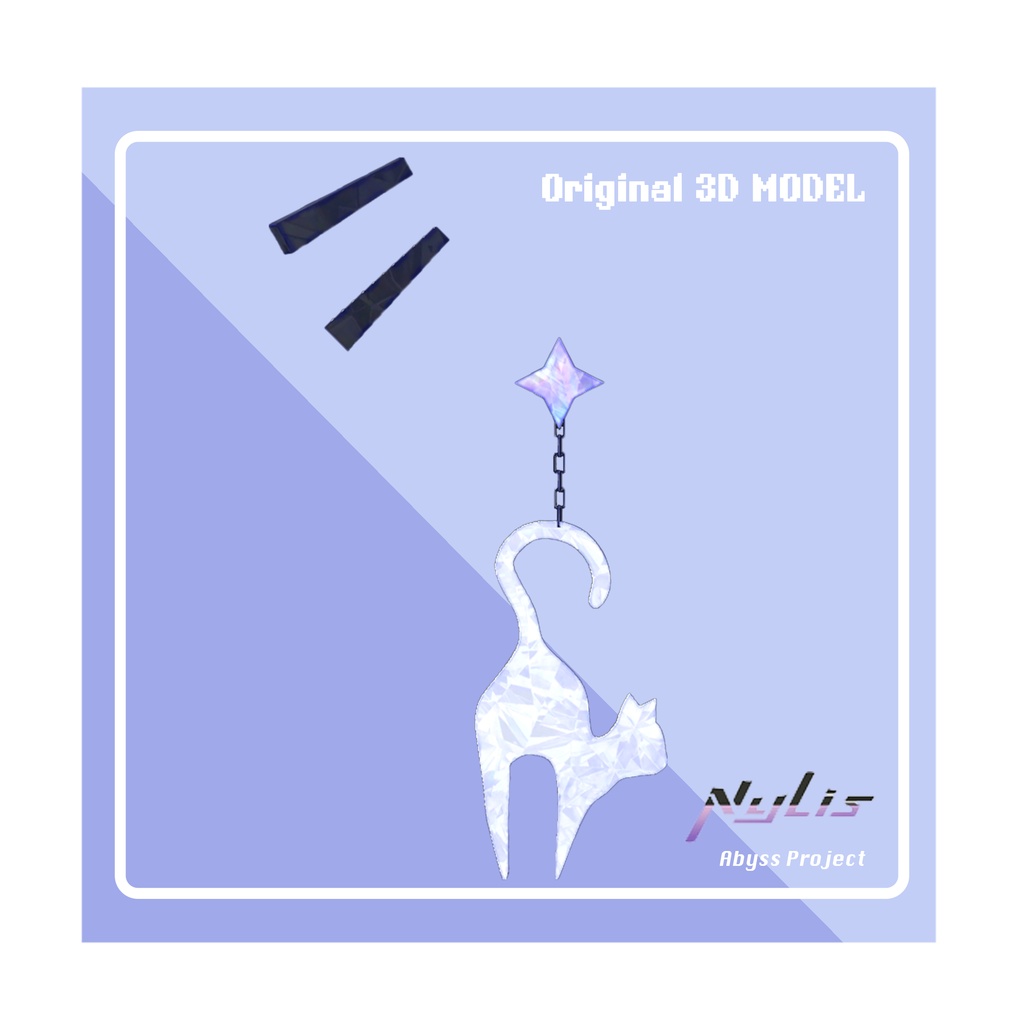 【オリジナル】猫のイヤリング - Cat Earrings【高品質3Dモデル】