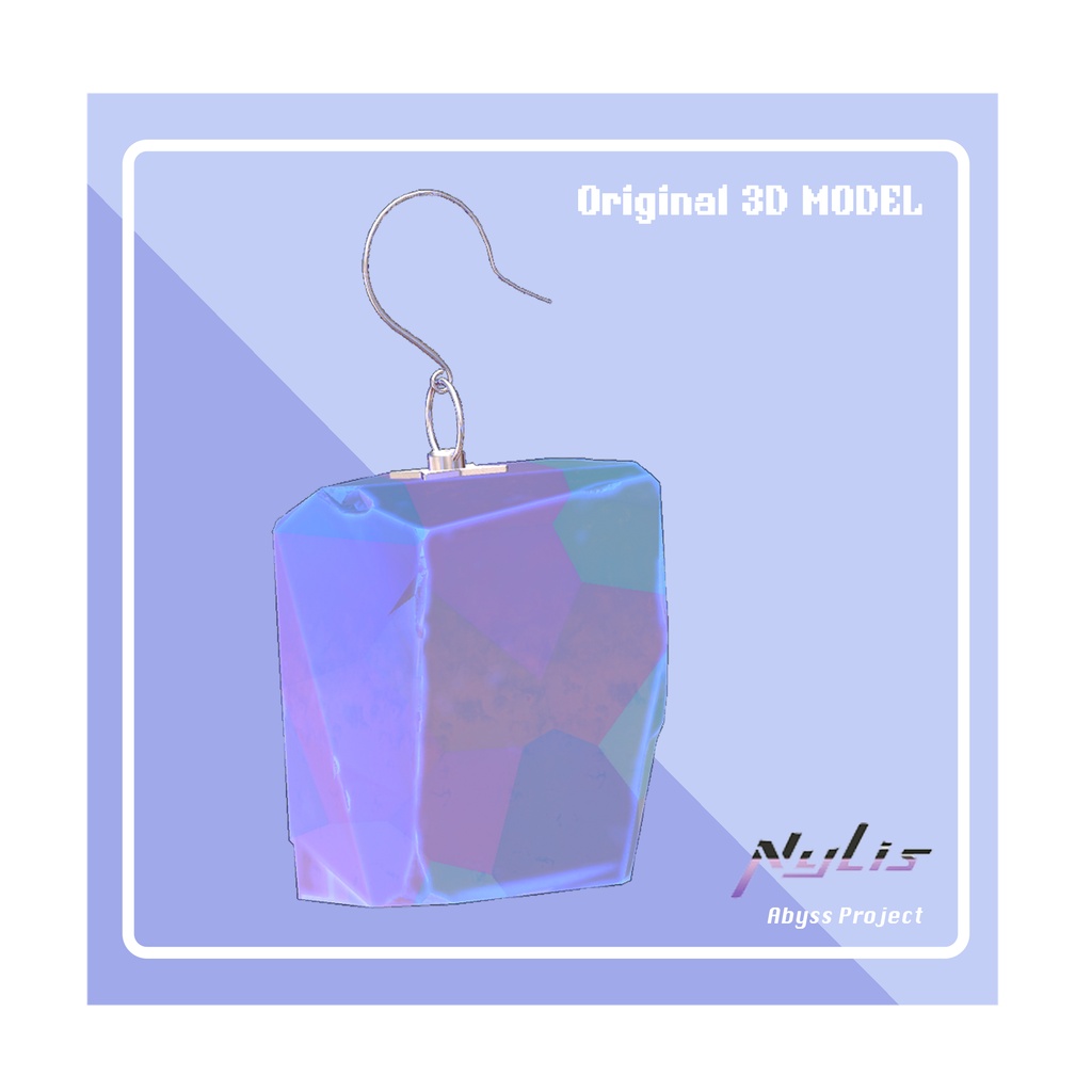 【オリジナル】クリスタルのイヤリング - Crystal Earrings【高品質3Dモデル】