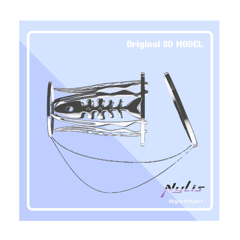 【オリジナル】フィッシュボーンブレスレット - Fishbone Bracelet【高品質3Dモデル】