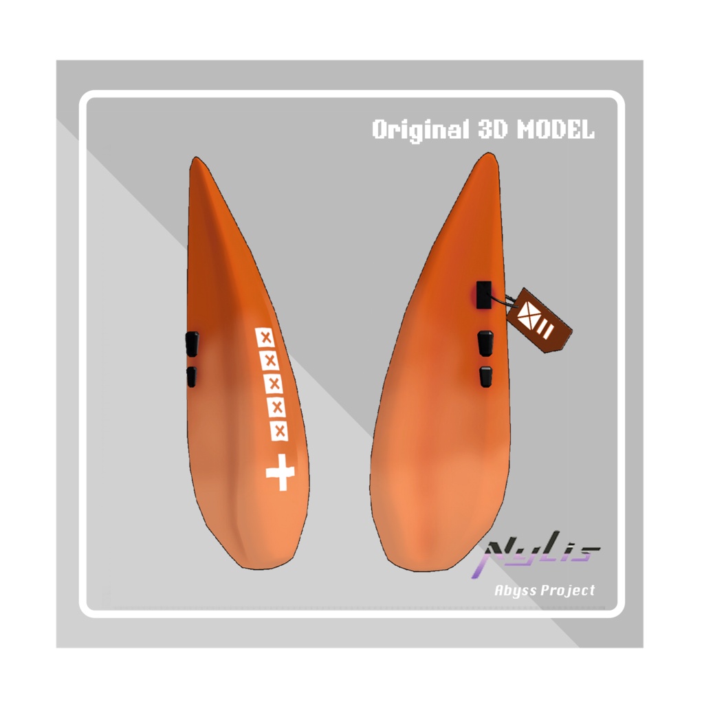 【オリジナル】うさぎの社員証ホルダーセット - Rabbit Work Badge Set【高品質3Dモデル】