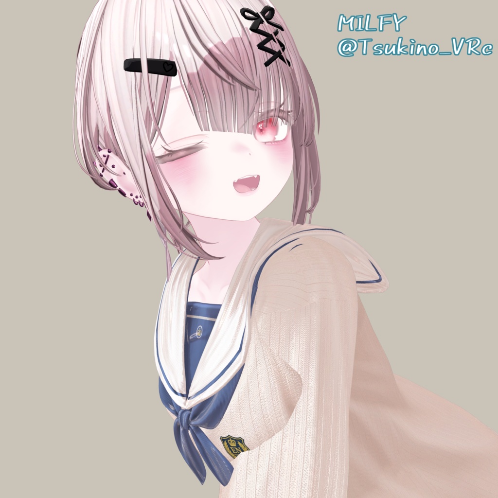 獏・泣夜対応あります🙌【複数アバター対応】【MA対応】♦ Simple Heavily Earrings ♦ しんぷるばちばちピアス