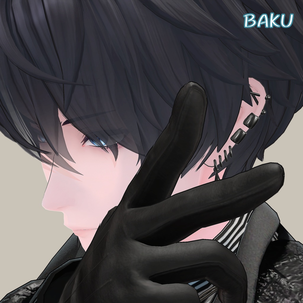 【複数アバター対応】【MA対応】♦ Simple Heavily Earrings ♦ しんぷるばちばちピアス