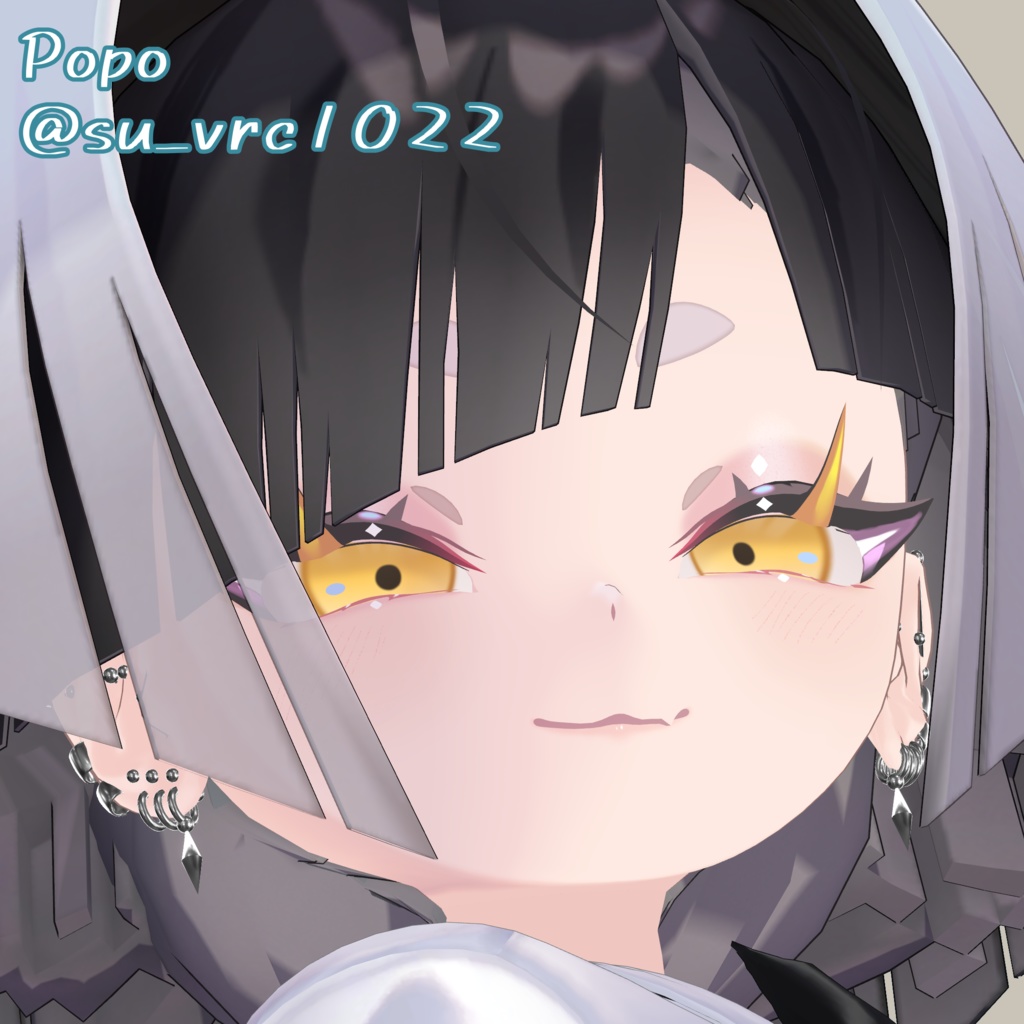 【複数アバター対応】【MA対応】♦ Simple Heavily Earrings ♦ しんぷるばちばちピアス