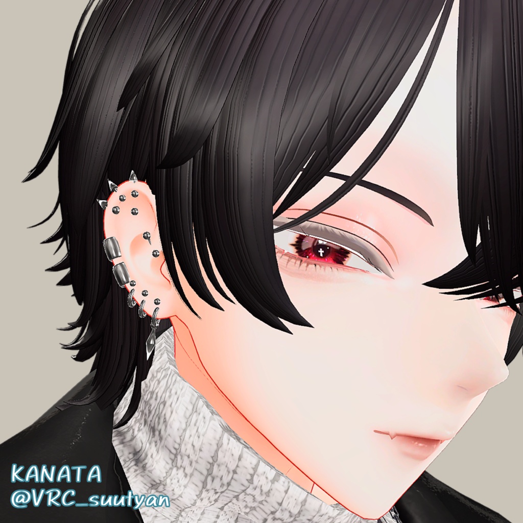 【複数アバター対応】【MA対応】♦ Simple Heavily Earrings ♦ しんぷるばちばちピアス