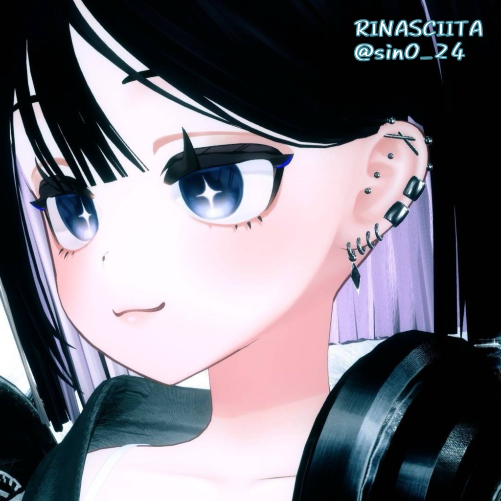 【複数アバター対応】【MA対応】♦ Simple Heavily Earrings ♦ しんぷるばちばちピアス