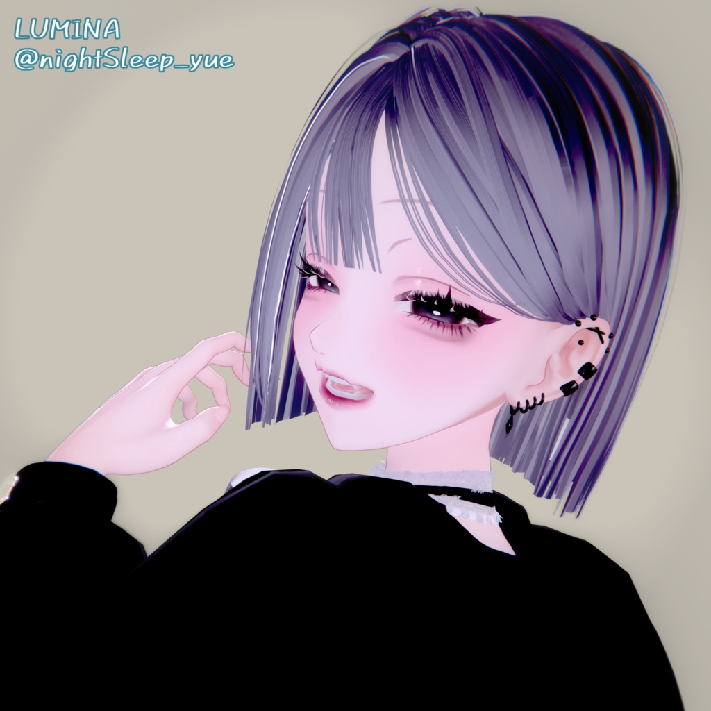 【複数アバター対応】【MA対応】♦ Simple Heavily Earrings ♦ しんぷるばちばちピアス