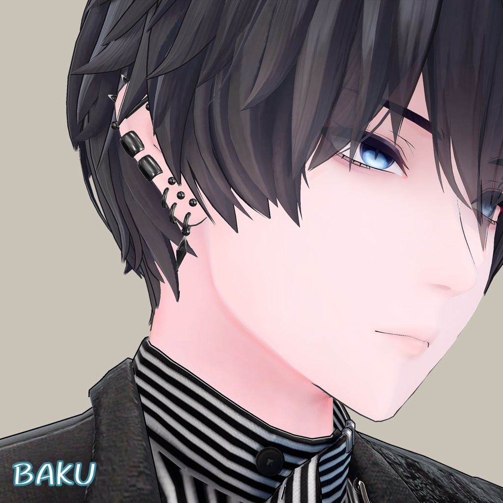 【複数アバター対応】【MA対応】♦ Simple Heavily Earrings ♦ しんぷるばちばちピアス