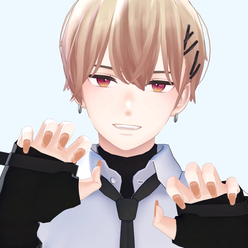 🎁無料配布🎁【複数アバター対応】【YMファンメイド】しんぷるマグネットネイル