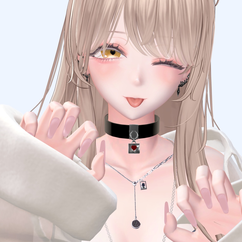 🎁無料配布🎁【複数アバター対応】しんぷるマグネットネイル