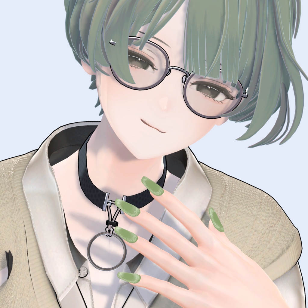 🎁無料配布🎁【複数アバター対応】【YMファンメイド】しんぷるマグネットネイル