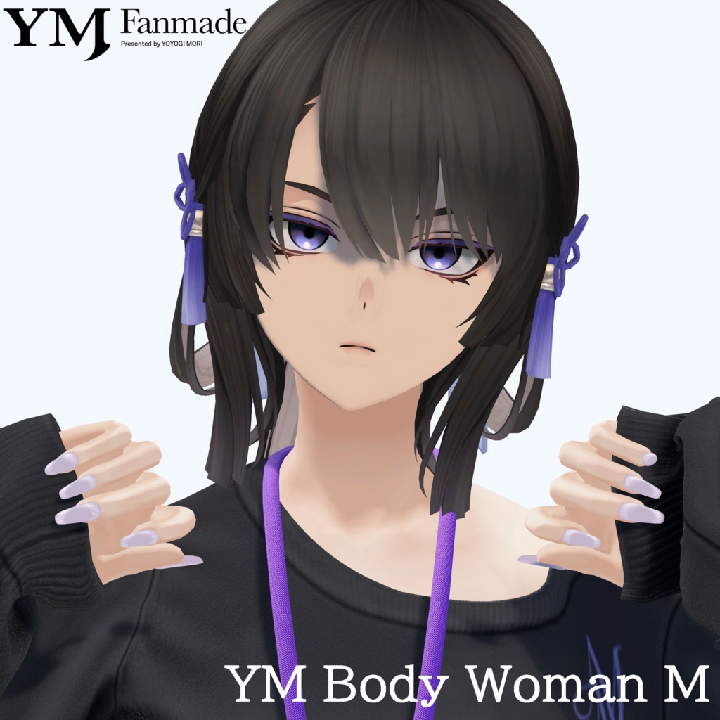 🎁無料配布🎁【複数アバター対応】【YMファンメイド】しんぷるマグネットネイル