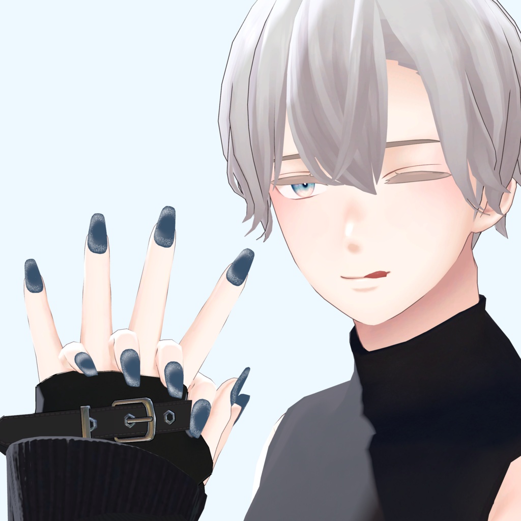 🎁無料配布🎁【複数アバター対応】【YMファンメイド】しんぷるマグネットネイル