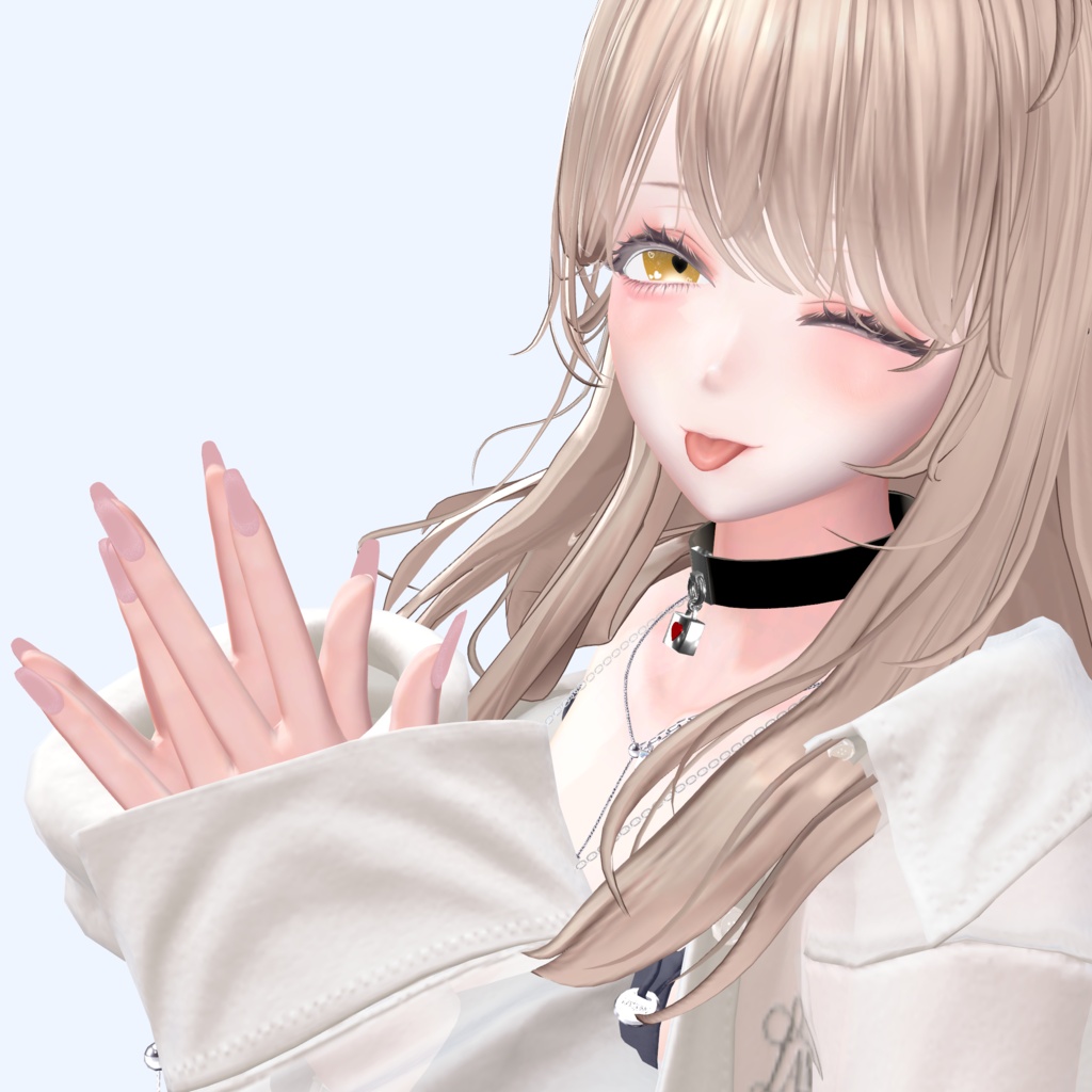 🎁無料配布🎁【複数アバター対応】しんぷるマグネットネイル