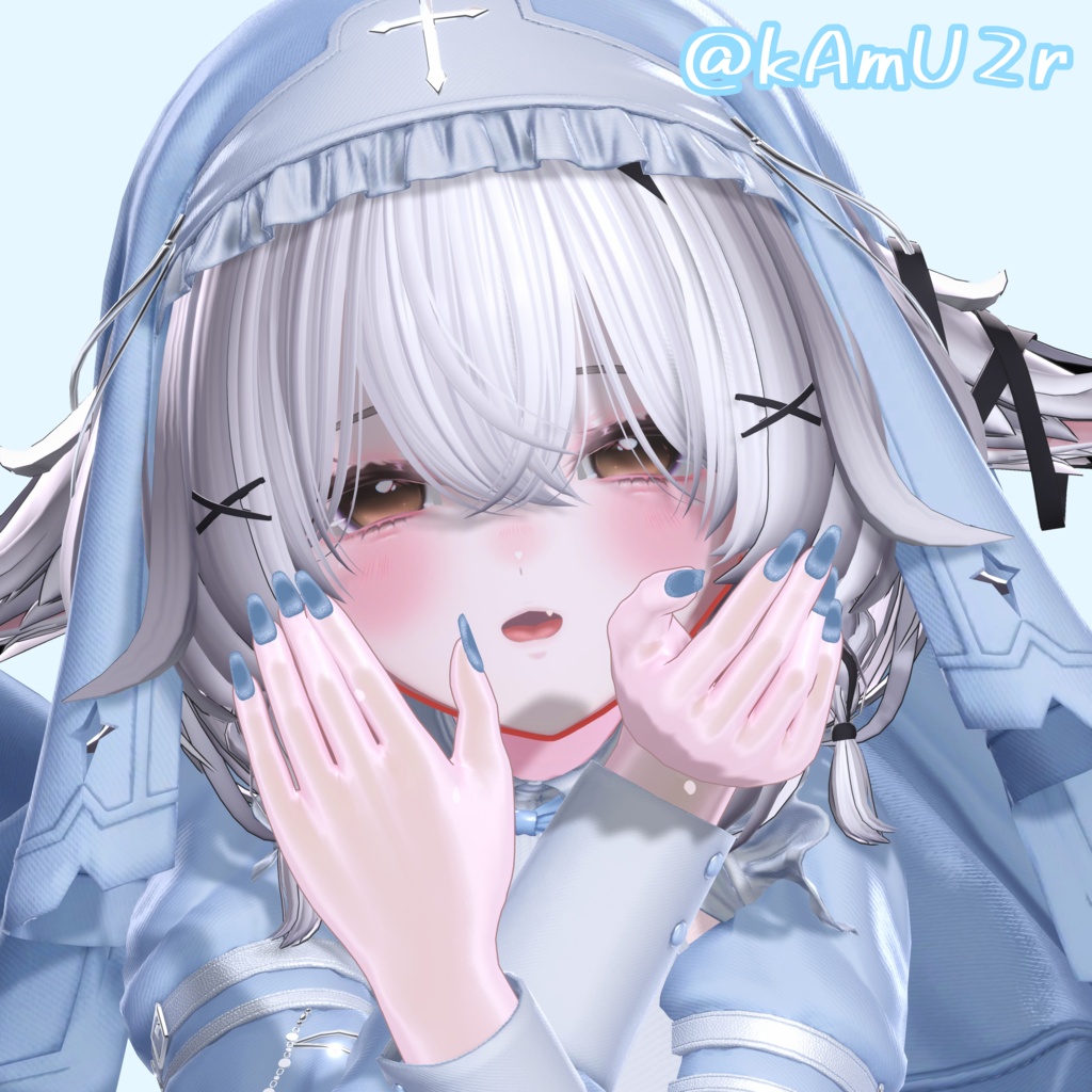 🎁無料配布🎁【複数アバター対応】【YMファンメイド】しんぷるマグネットネイル