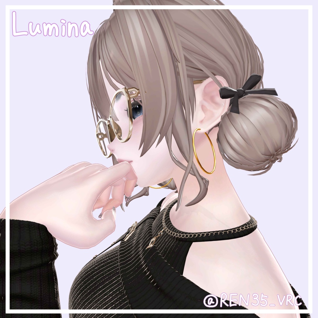 🎁無料配布🎁【複数アバター対応】でっかいわっかピアス ♦ Big Ring Earrings ♦