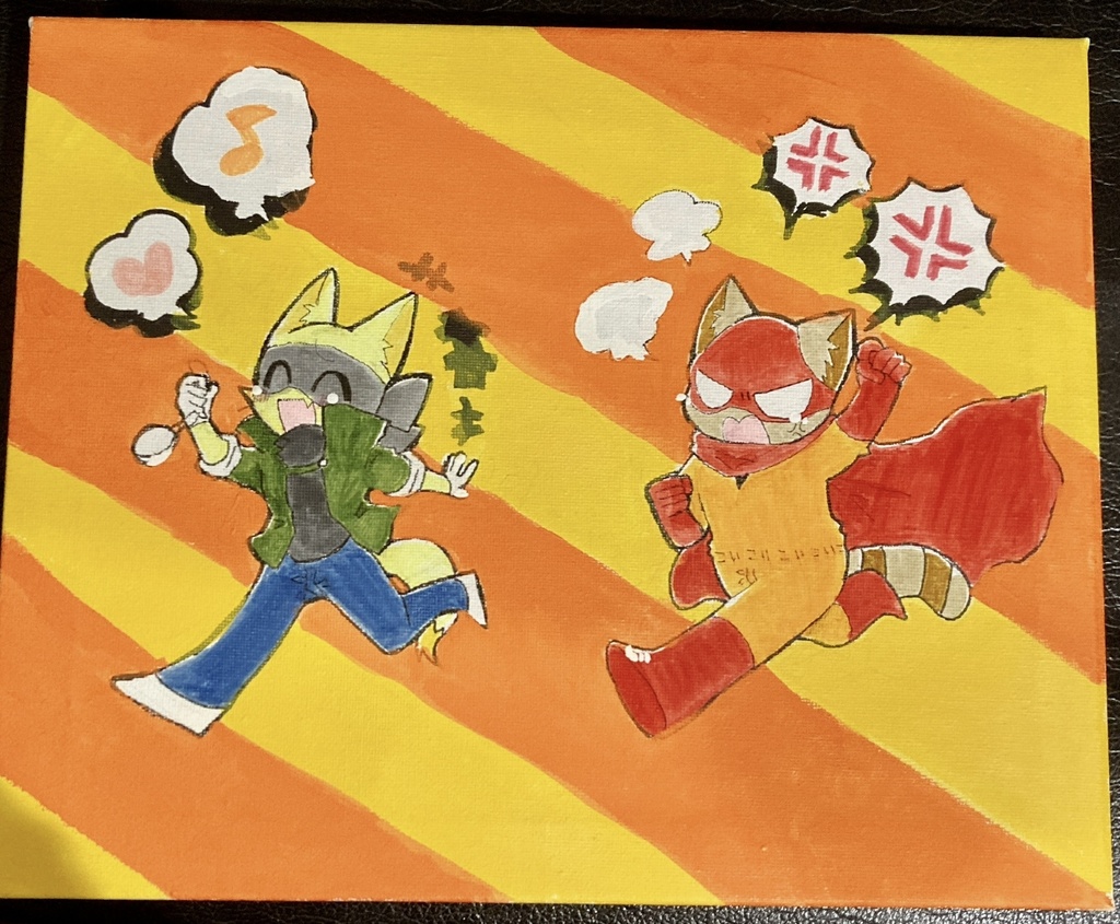 ヒーローくんとヴィランくん　イラストキャンバス