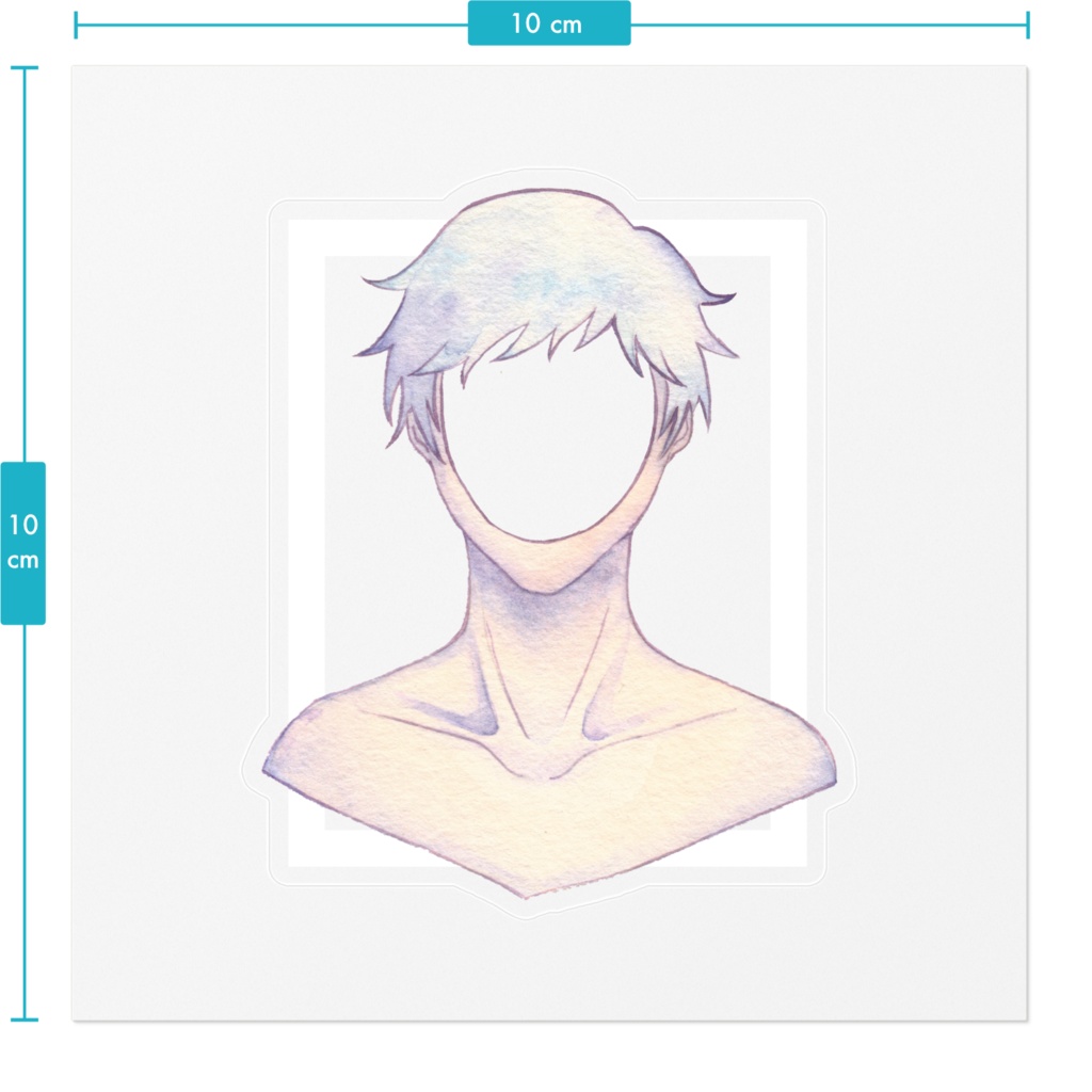 顔無しくんステッカー