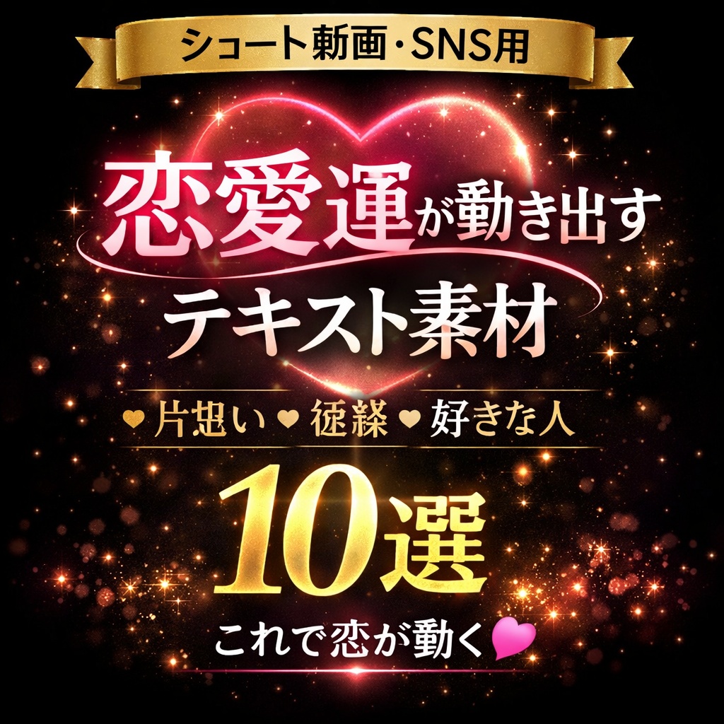 恋愛運が動き出すテキスト素材10選｜ショート動画・SNS用