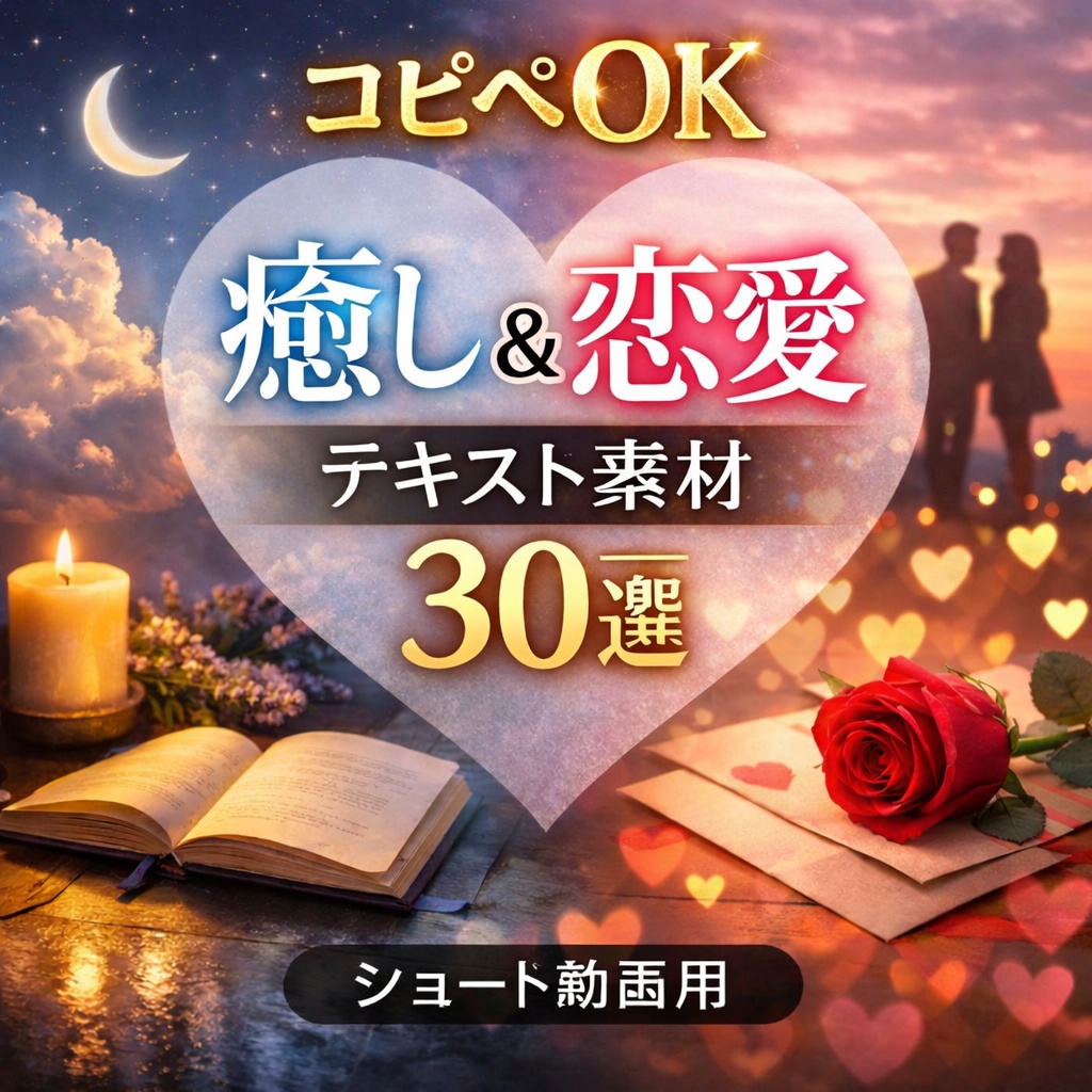 心に響く癒しと恋愛テキスト素材30選【ショート動画用】