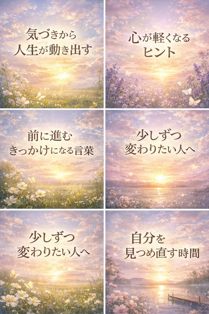 人生を動かすヒントになる癒しメッセージ生成プロンプト