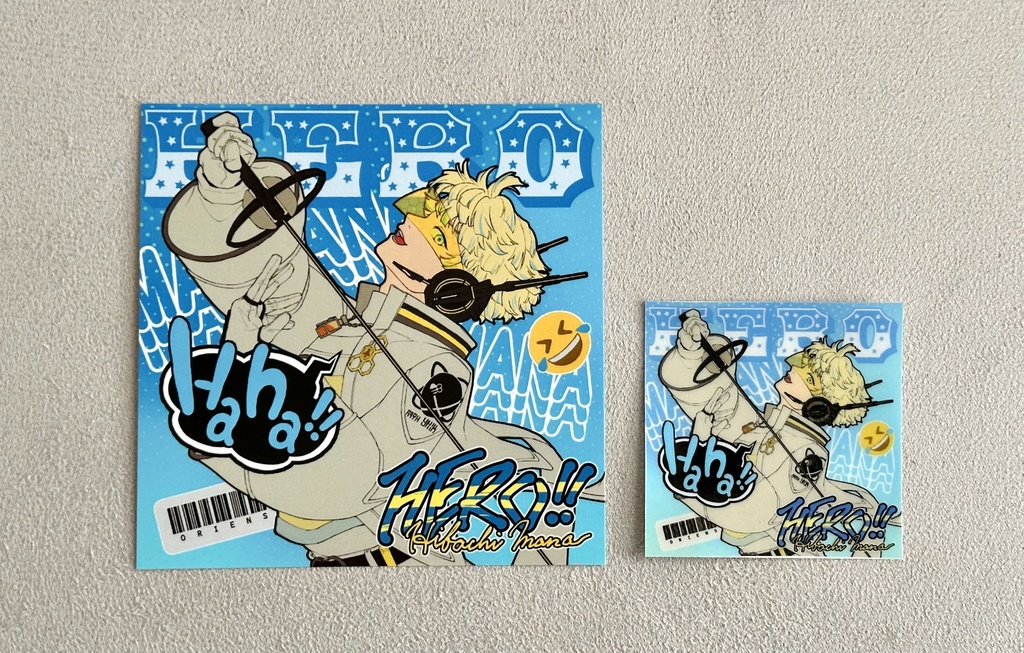 イラストカード＆ステッカーセット【 🐝🤣 】