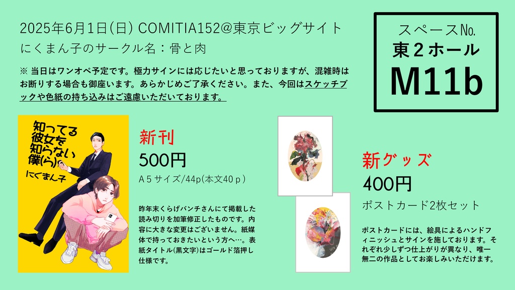 同人誌「知ってる彼女を知らない僕(ら) 」+ポストカードセット