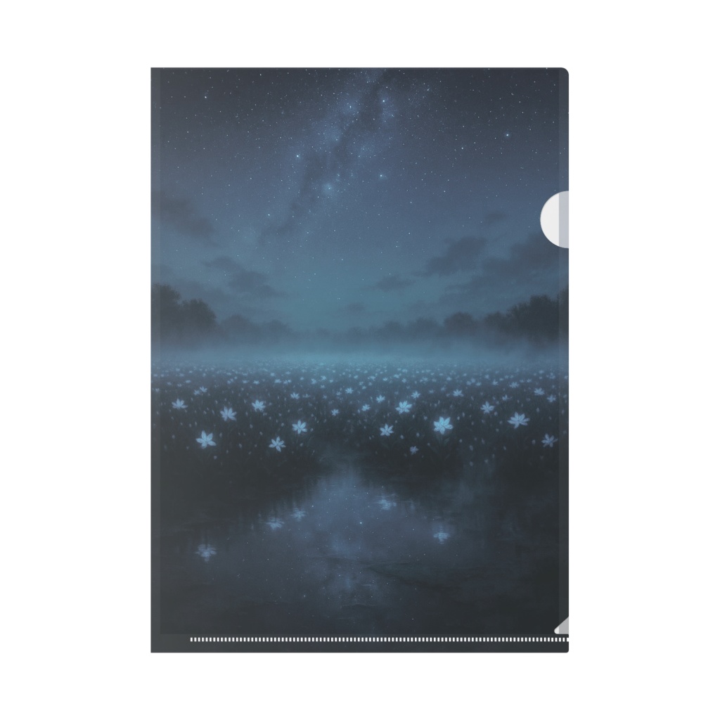 Fragment of Quiet Night – 夜に咲いた花のクリアファイル
