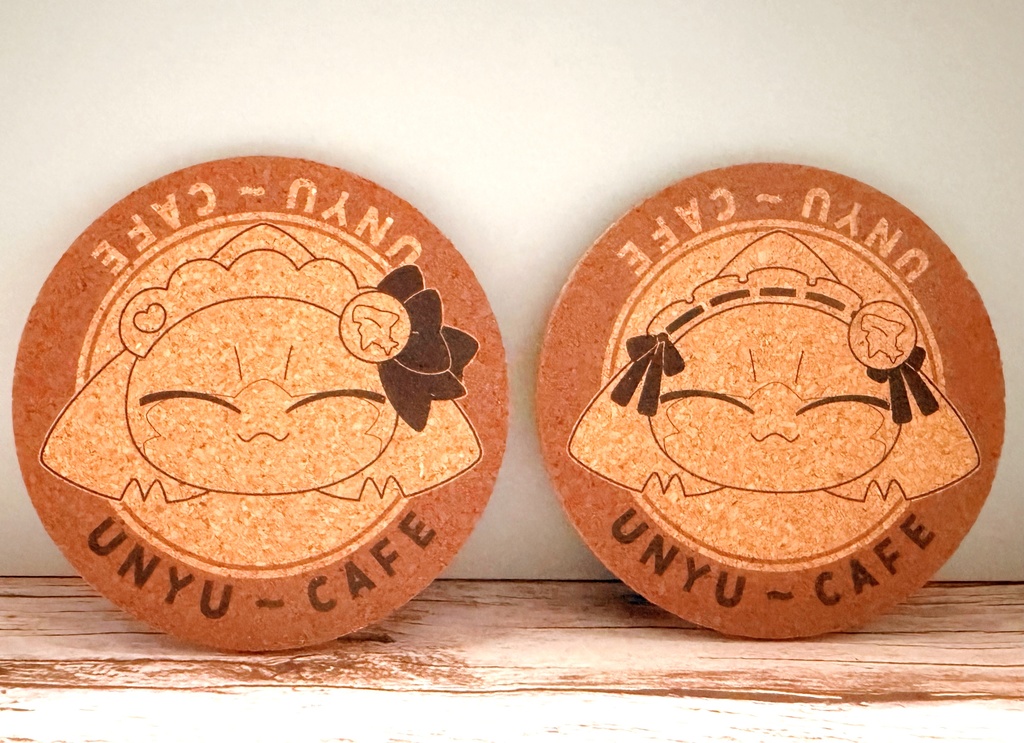 うにゅの紅茶☕️&うにゅ〜かふぇコルクコースターせっと🦈🦖