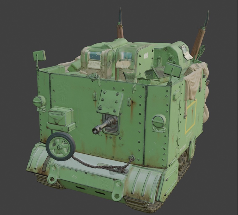 CUBE Tank（blenderFile、STLFile）
