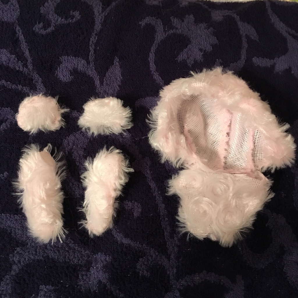 あむぬい 着ぐるみ 耳マグネット式 ピンク色