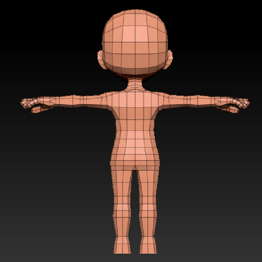 【SD系素材モデル】凡用型SDキャラクター3Dモデル