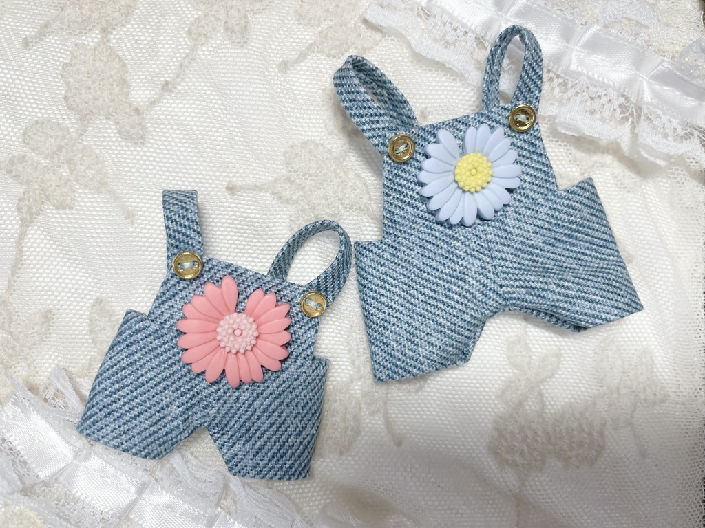 お花デニムサロペット