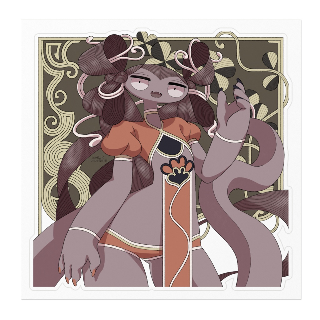 【ステッカー】へびいちご2025霜月15