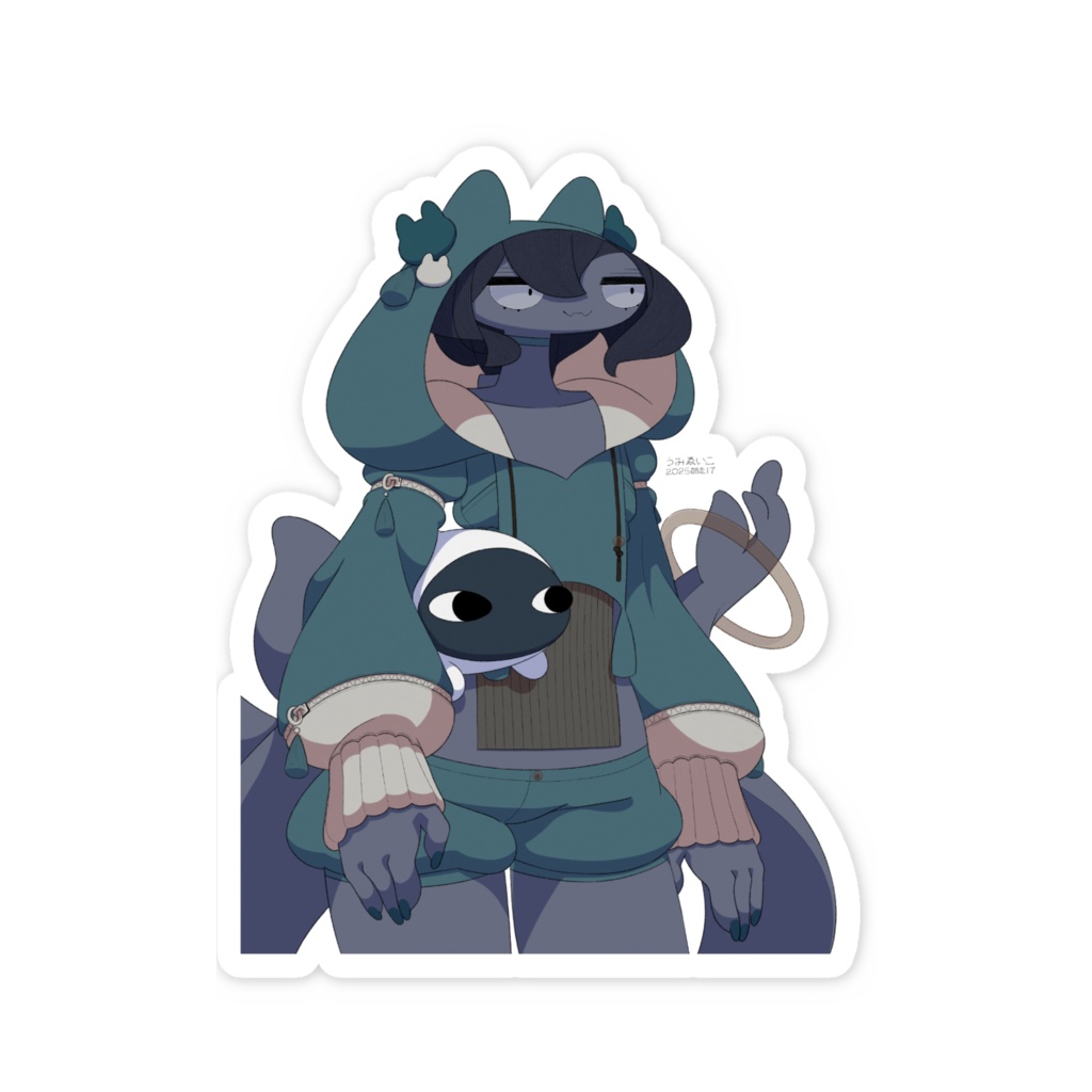 【スマホステッカー】わになし&うみなまこ01