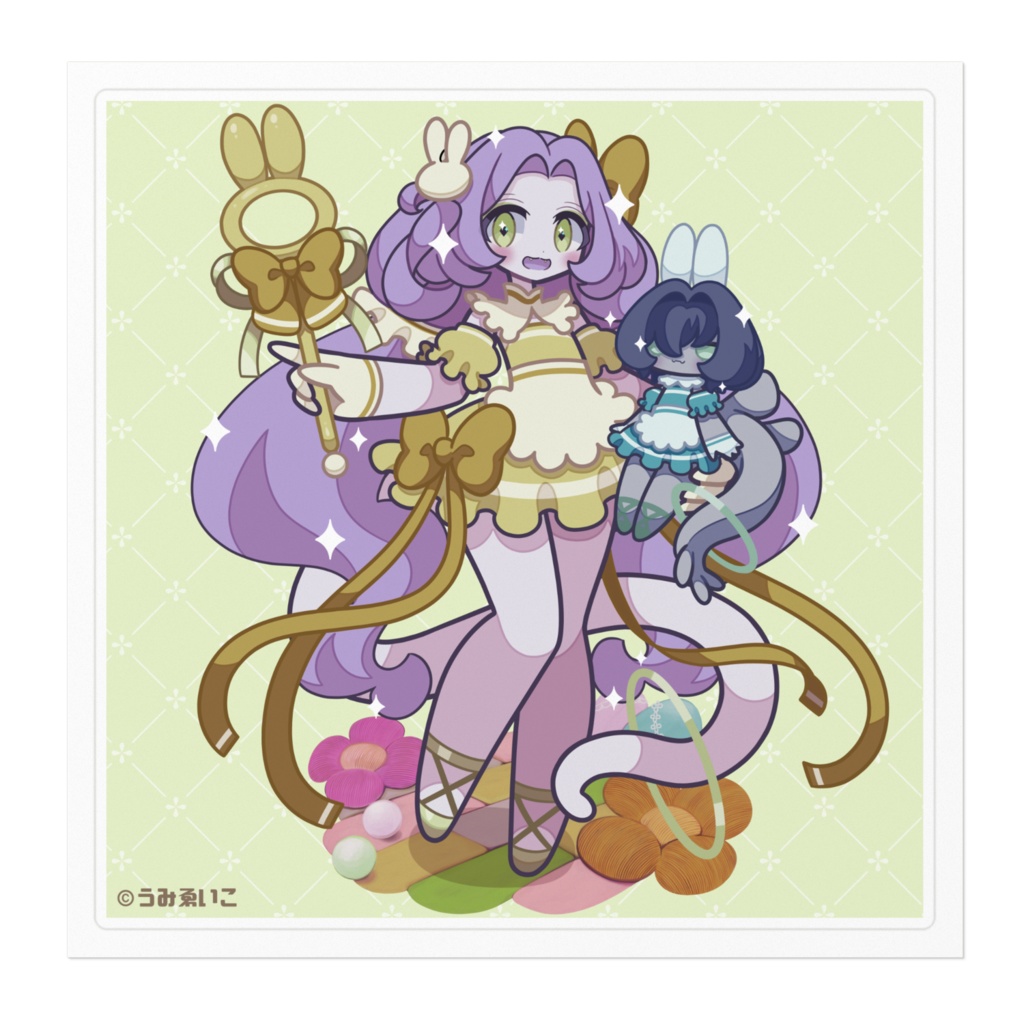 【ステッカー 16×16 cm】へびいちご202602