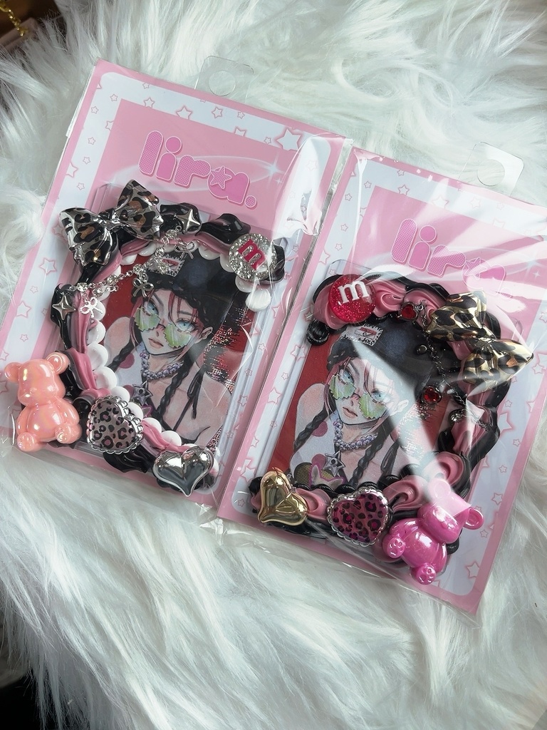 ♡ペアトレカケース ホイップデコ 硬質ケースデコ