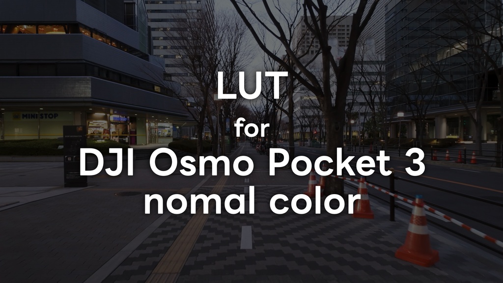 DJI Osmo Pocket 3用の自然に見えるLUT