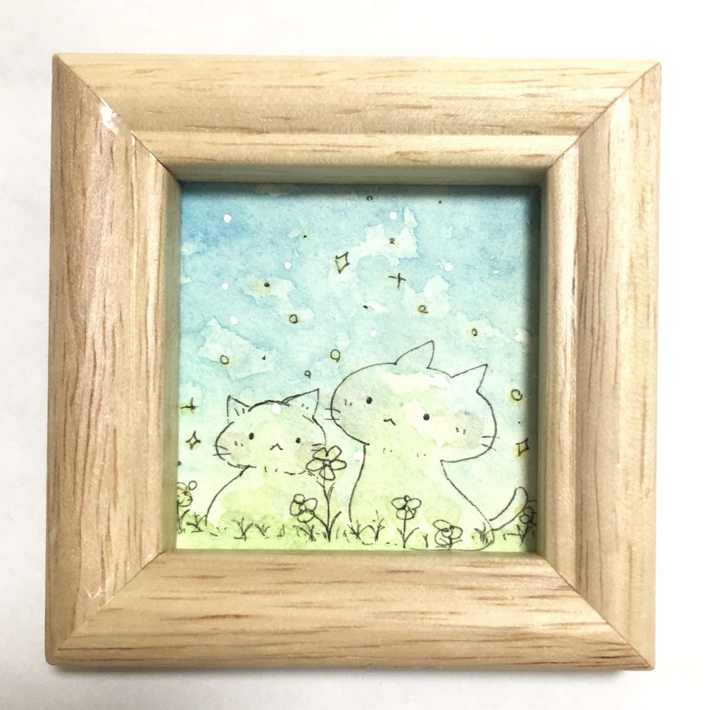 ミニ原画　ねこ