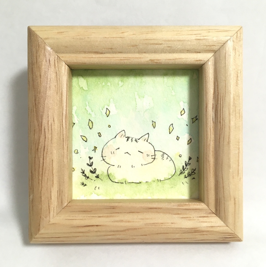 ミニ原画　ねこ