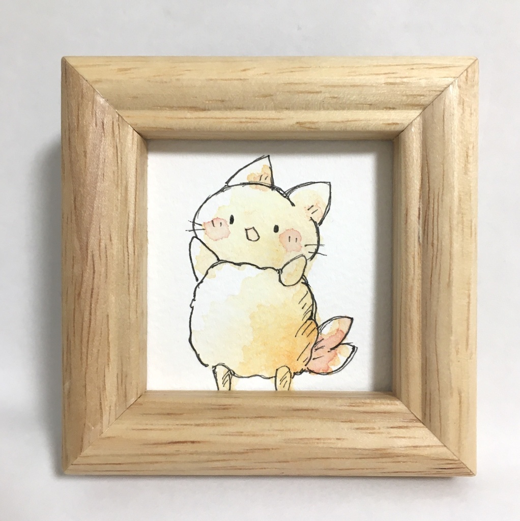 ミニ原画　ねこフライ