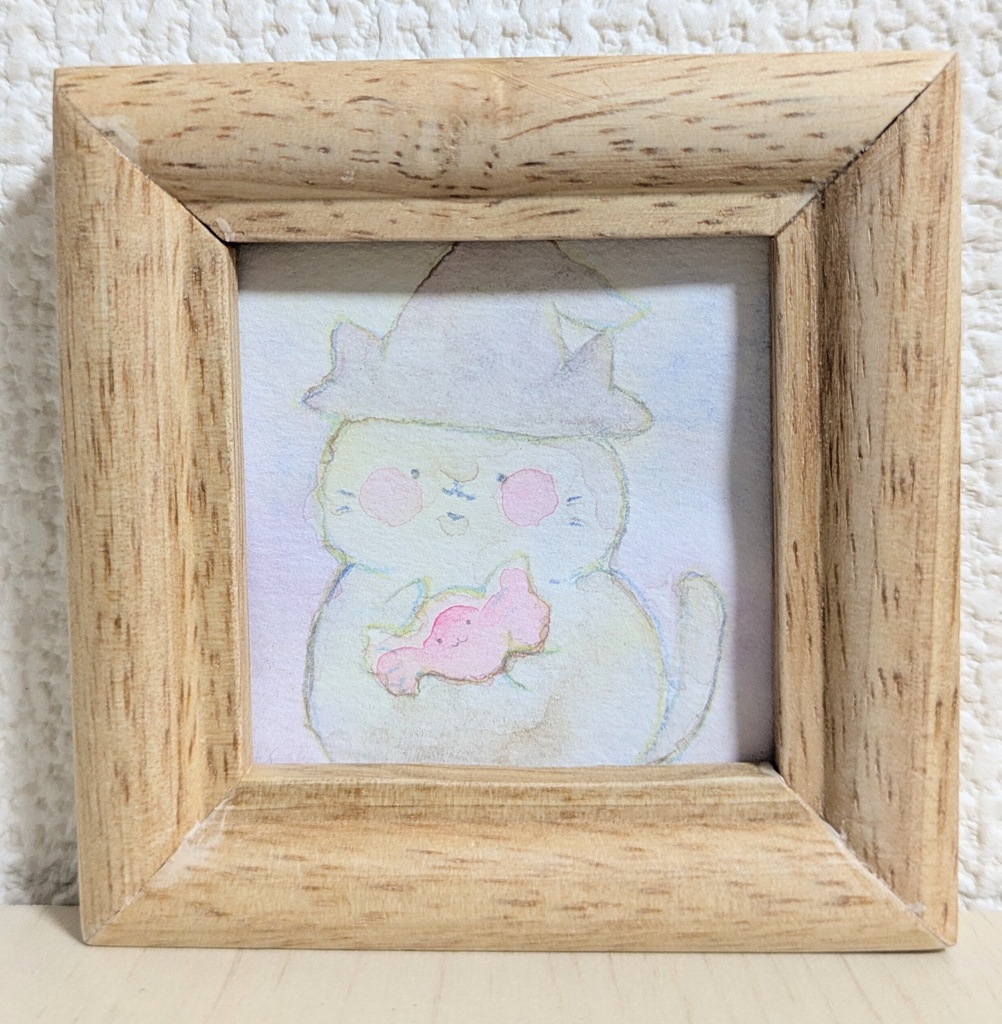 ミニ原画　ハロウィンねこ