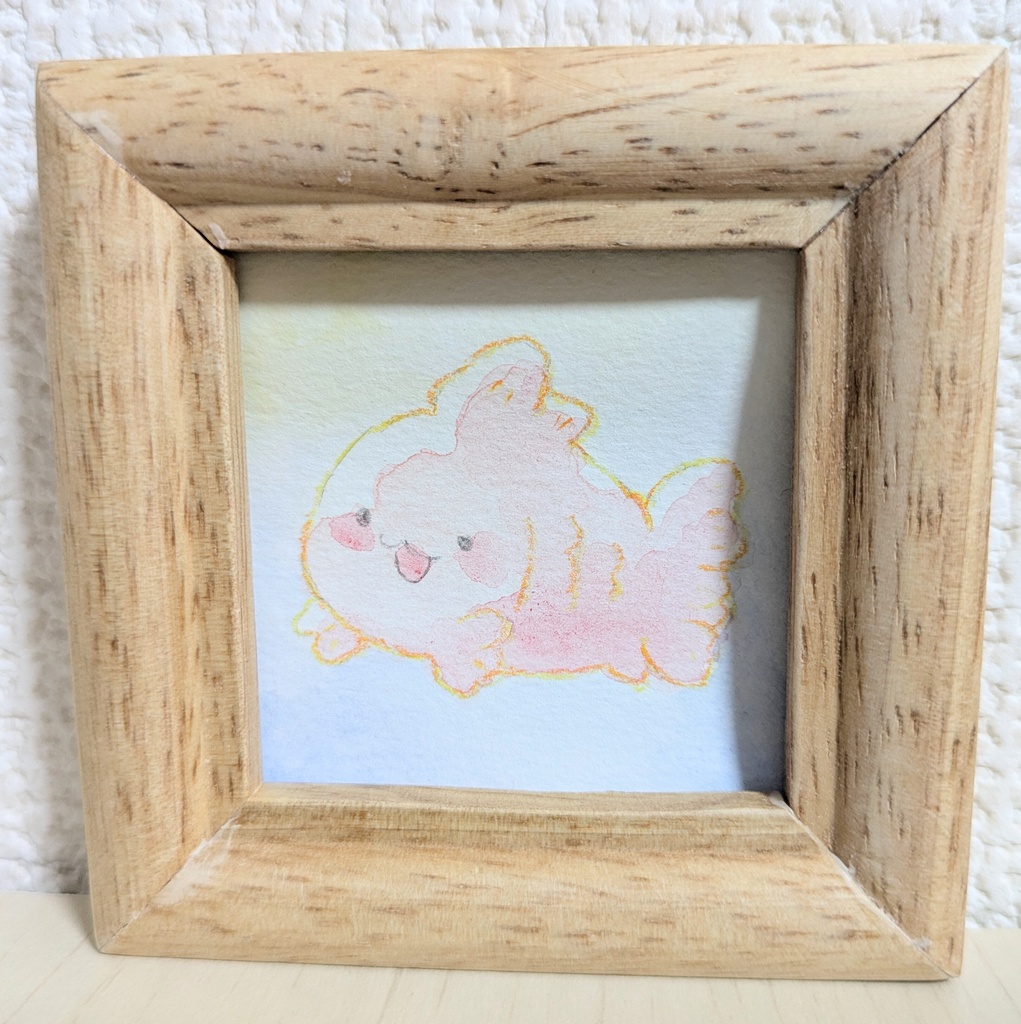 ミニ原画　小赤金魚