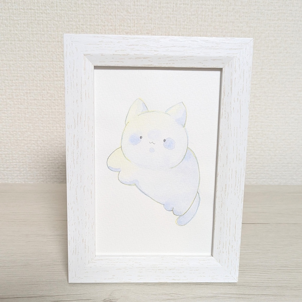 額無し ポストカードサイズ原画 ねこ ドローイング - あなろぐやさん