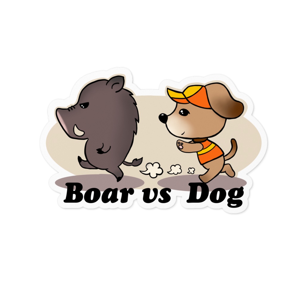 Boar vs Deerステッカー／抜きタイプ