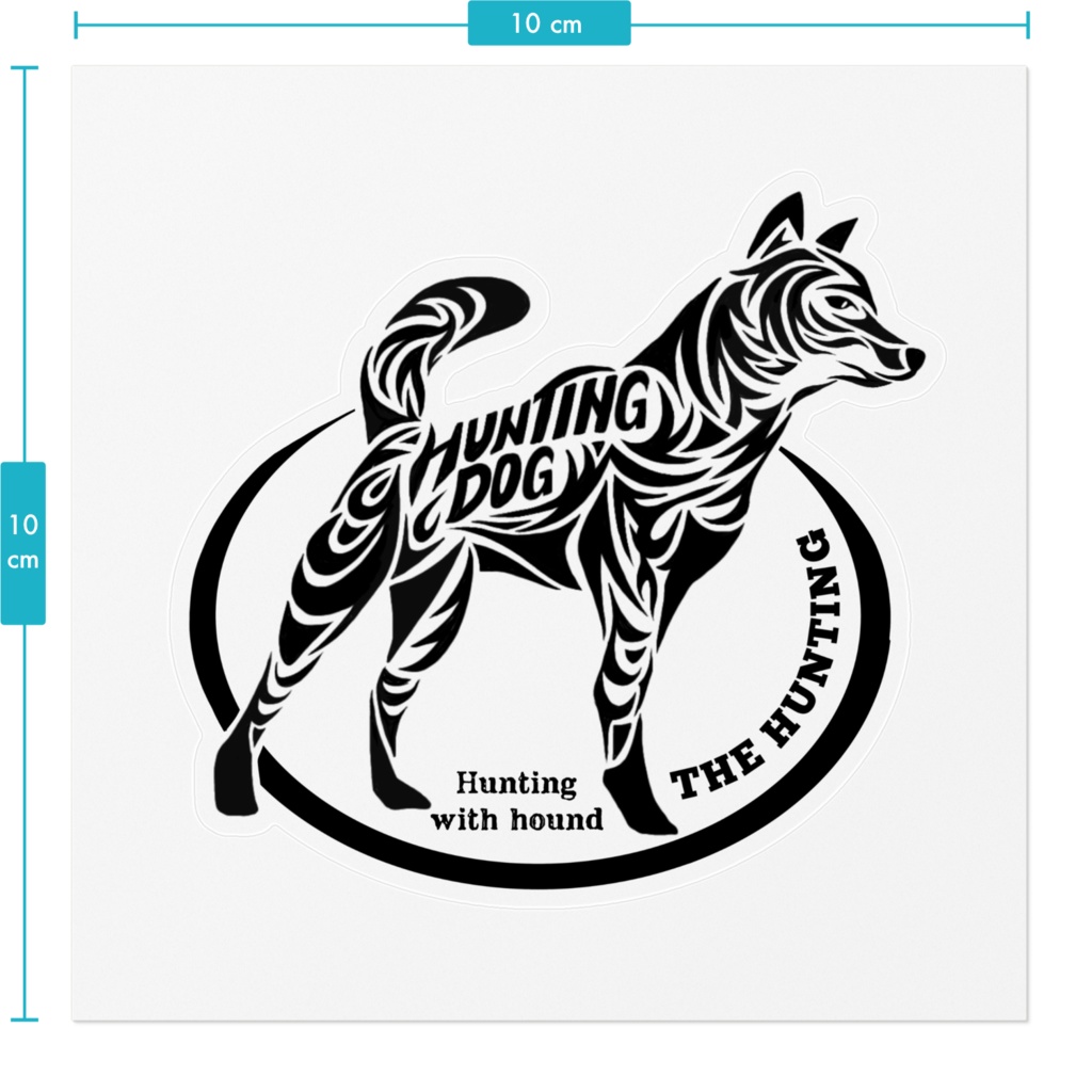 猟犬クリアステッカー