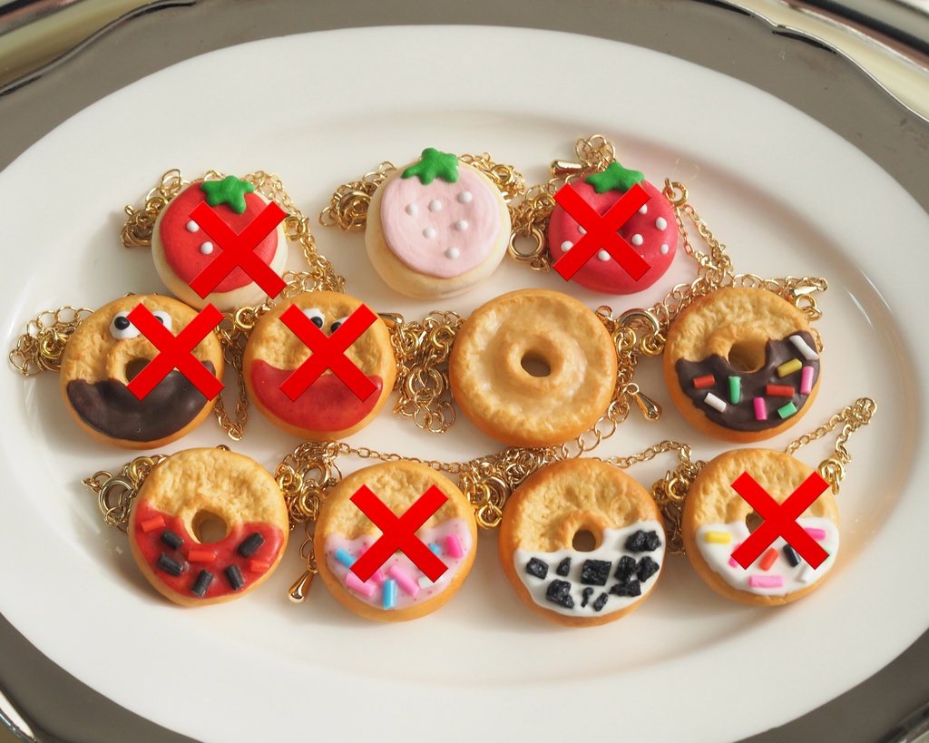 【ちびぐるみ】ドーナツポシェットーいちご、オールドファッションー