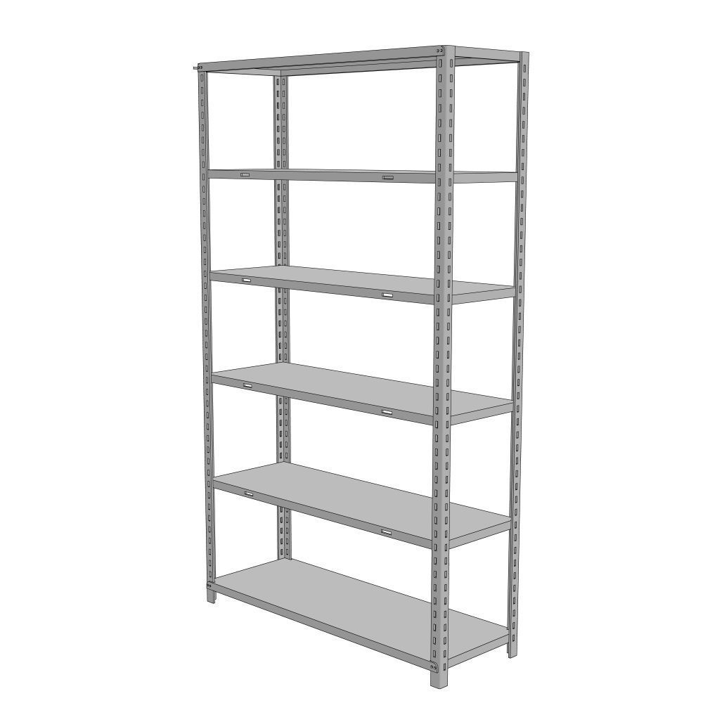 【3Dモデル】スチールラック（クリスタ線画抽出用モノクロ着色 FBX・CS3O形式）