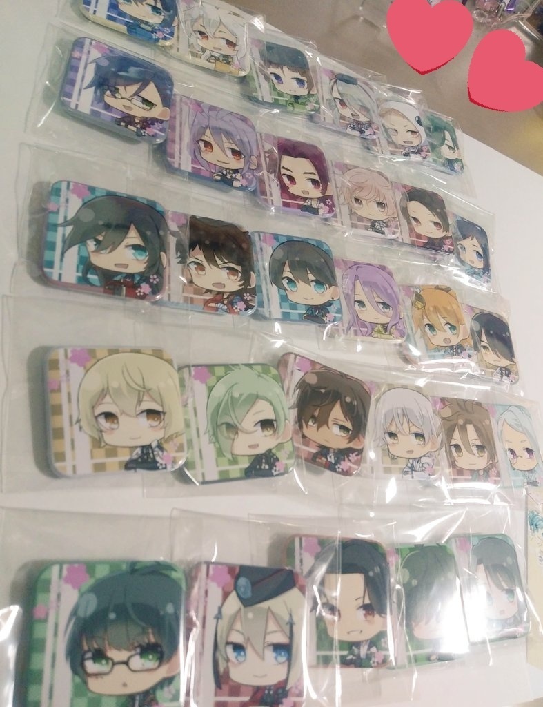 刀ミュ男士 四角缶バッジ