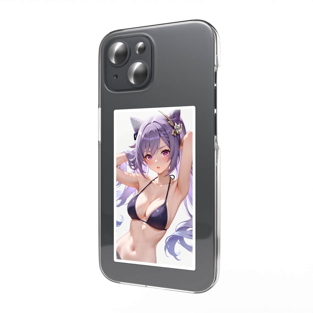 【原神】刻晴(黒ビキニのすがた)スマホステッカー